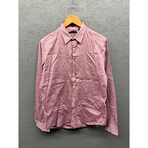 Theory‎ Shirt Men’s L Pink Button Front Long Sleeve Collared Preppy